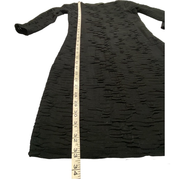 A/X Armani MiNi Dress Size Small Women Textured 3/4 Sleeve Black Cocktail - Picture 14 of 16